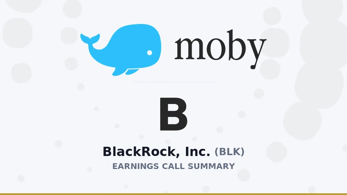 BlackRock, Inc. Q2 2026 Earnings Call Summary